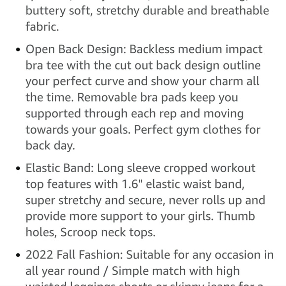 backless workout top - Picture 4 of 6